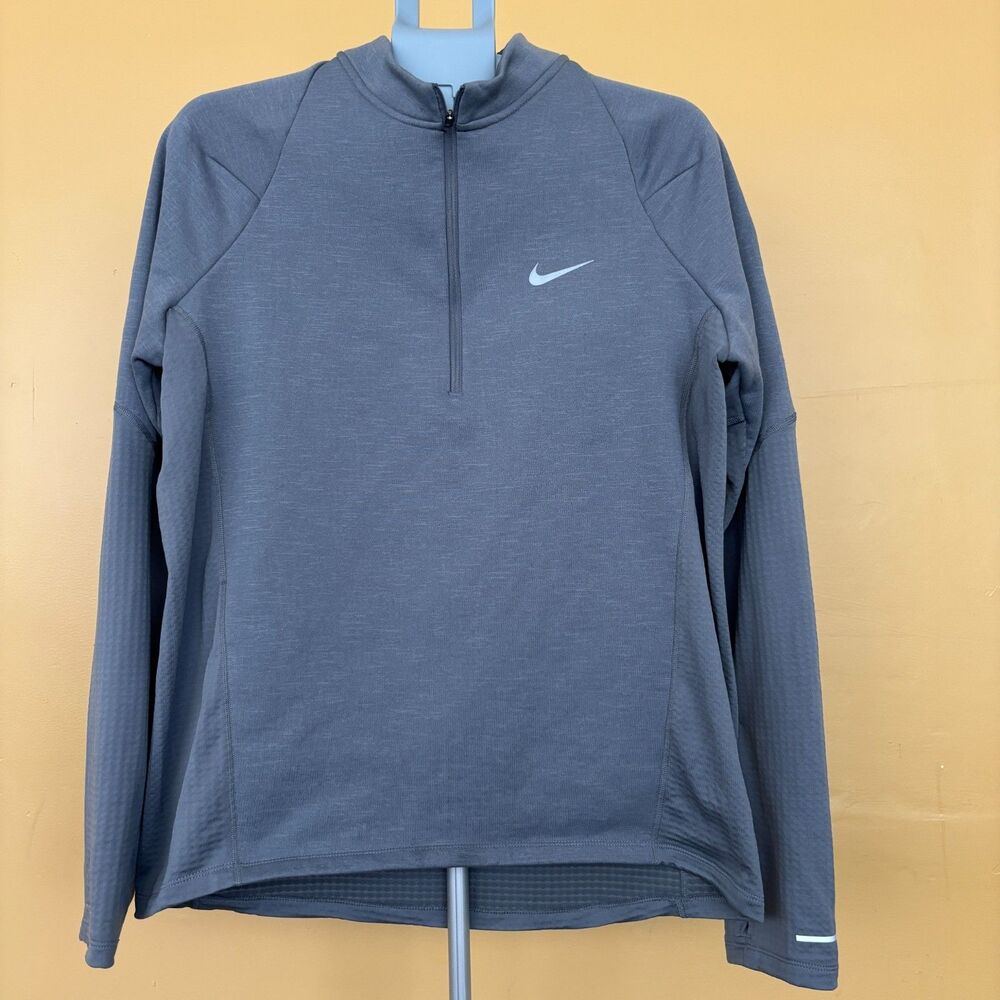 Nike Element Half-Zip Pullover Mens Large Gray Thermal Fit Long Sleeve Running